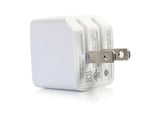 C2G 2-Port Foldable USB Wall Charger, 5V 2.1A, White
