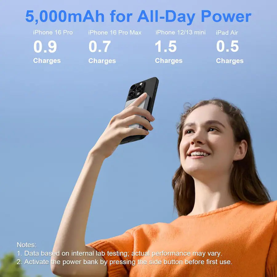 Entronix Magnetic Wireless Power Bank 12000mAh for iPhone and Android Devices – Black product image