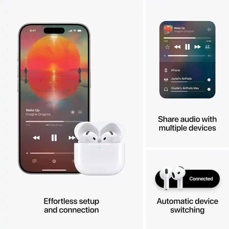 Apple - AirPods 4 - White - Open Box - Excellent