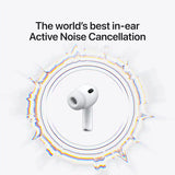Apple - AirPods Pro 3, Wireless Active Noise Cancelling Earbuds with Heart Rate Sensing Feature - White
