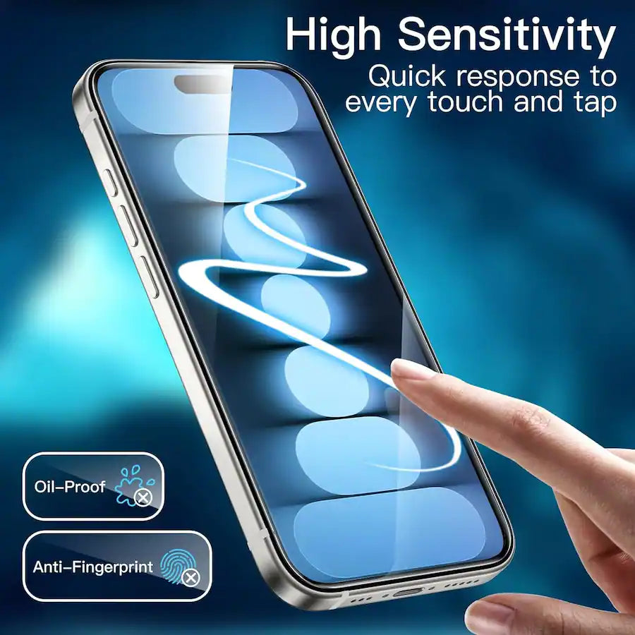 ZeroDamage Ultra Strong Tempered Glass Screen Protector for iPhone 13 Pro Max & iPhone 14 Plus – 2-Pack, Clear product image