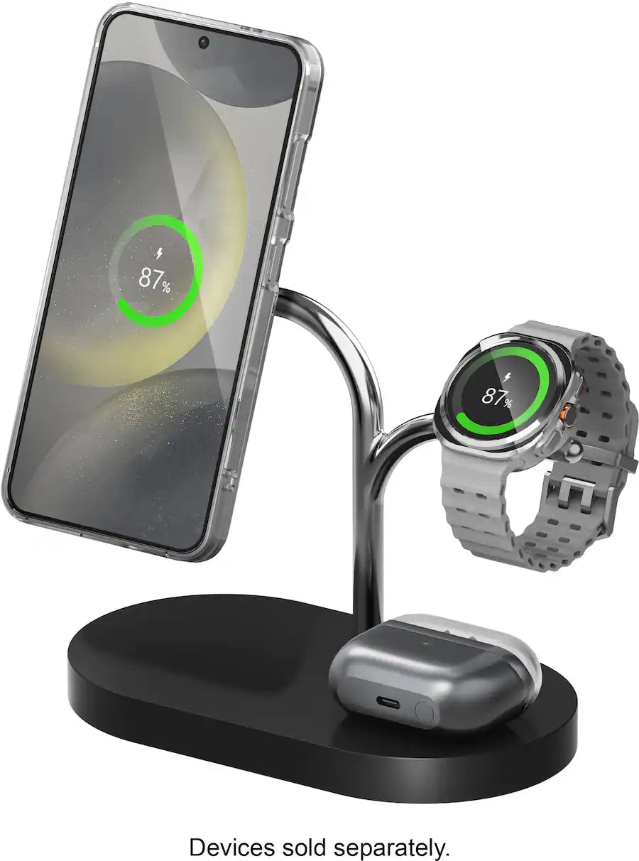 Samsung 3-in-1 Magnetic Wireless Charger – Black – Open Box Excellent product image