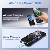 Entronix Magnetic Wireless Power Bank 12000mAh for iPhone and Android Devices – Black product image