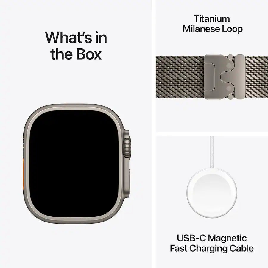 Apple Watch Ultra 4 (2026) GPS + Cellular 49mm Titanium Case with Natural Titanium Milanese Loop – Large – Unlocked product image